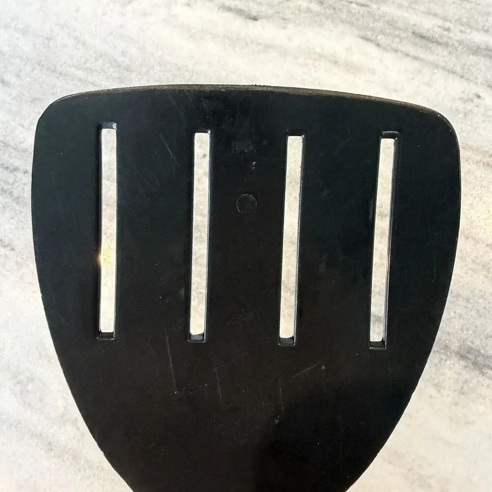 Vintage Tailor Made 4 Slot Spatula Turner Flipper Nylon Plastic Black Made USA
